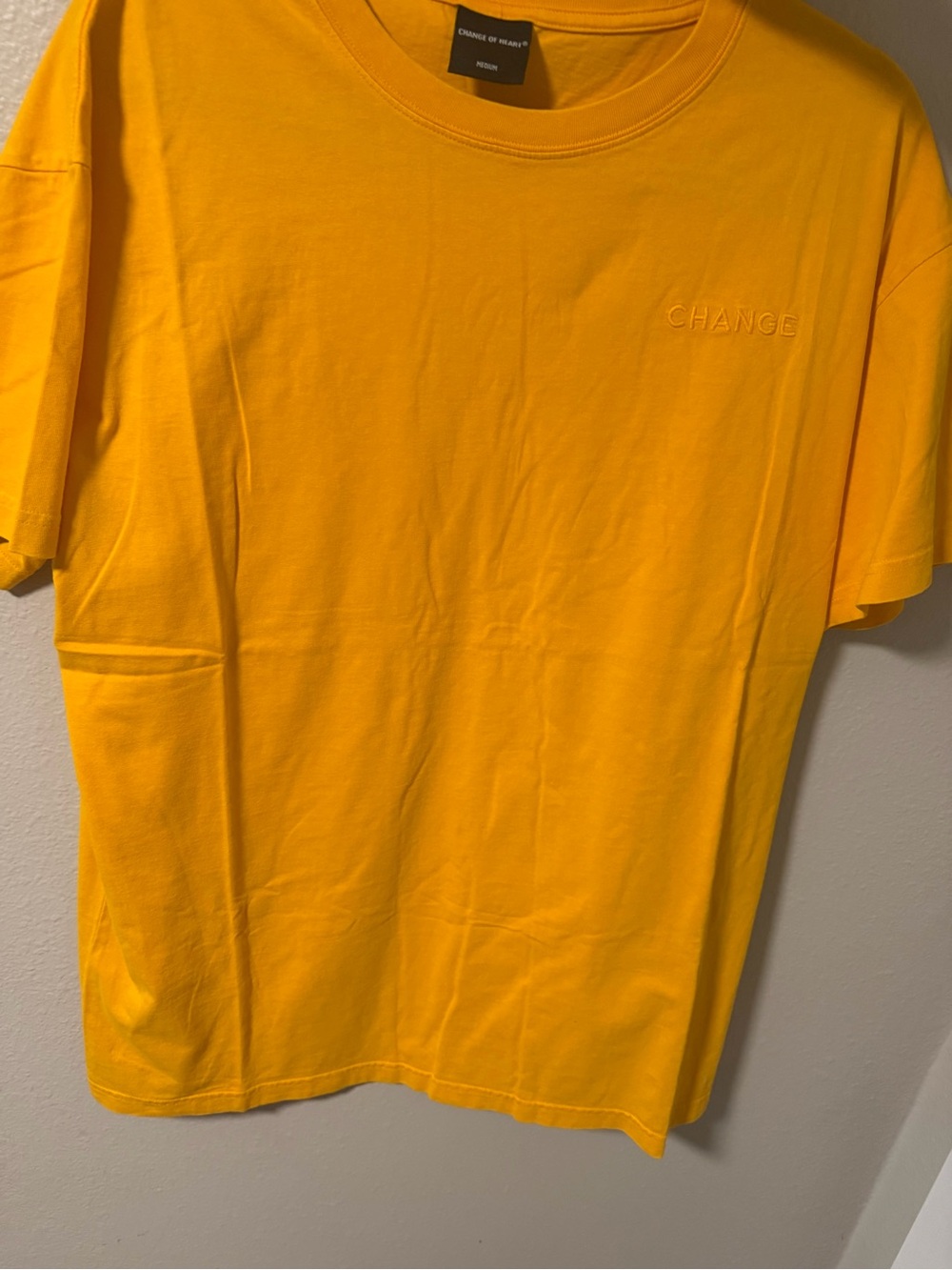 Men’s Yellow 'CHANGE' Logo Tee